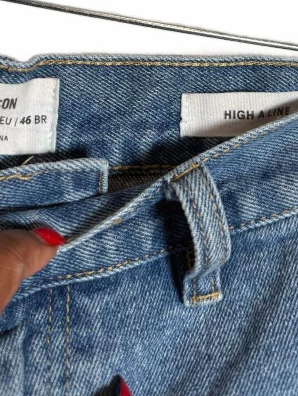 Retro Denim Shorts front pockets Size 12 - Picture 3 of 3